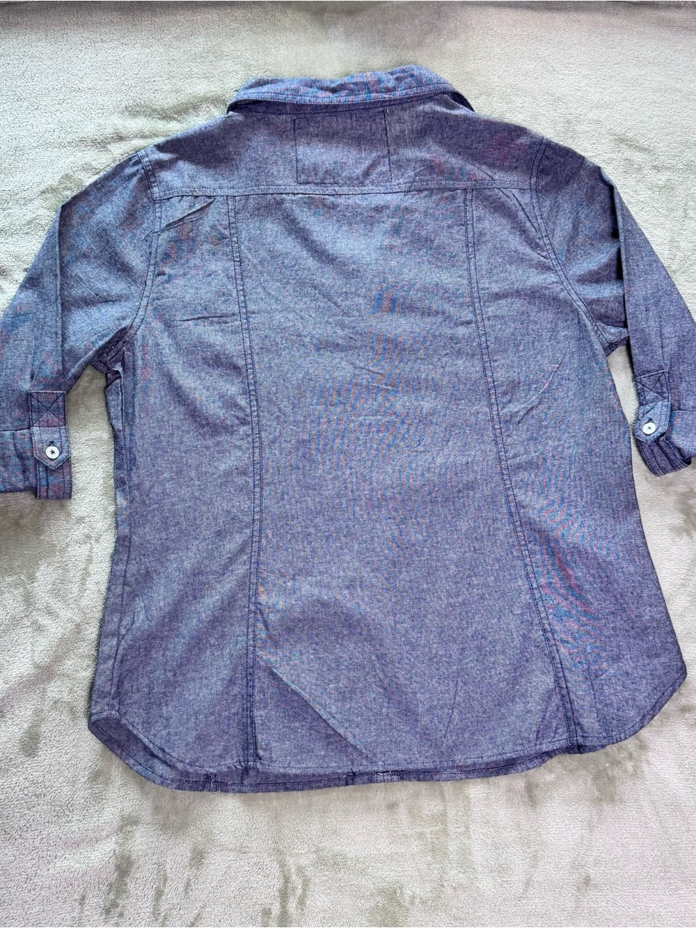 Derek Heart Rhinestone Chambray Shirt XL - Picture 4 of 11